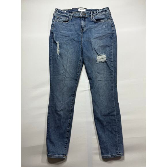 True Religion Women's Distressed Halle Ankle Skinny Denim Jeans - Size 32x27 - Picture 1 of 7